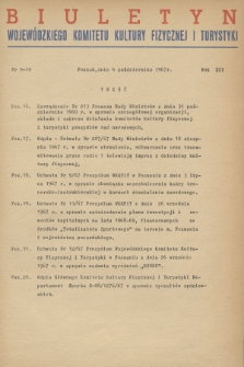 Biuletyn Wojewódzkiego Komitetu Kultury Fizycznej i Turystyki. R.12, 1967, nr 9-10