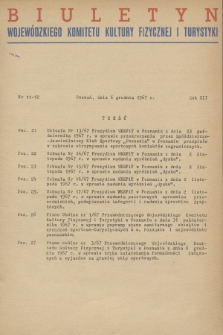 Biuletyn Wojewódzkiego Komitetu Kultury Fizycznej i Turystyki. R.12, 1967, nr 11-12