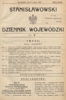 Stanisławowski Dziennik Wojewódzki. 1938, nr 2