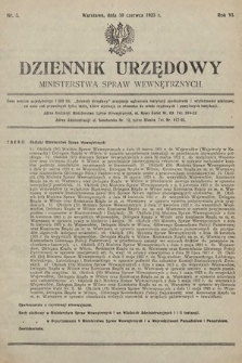 Dziennik Urzędowy Ministerstwa Spraw Wewnętrznych. 1923, nr 3