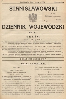 Stanisławowski Dziennik Wojewódzki. 1938, nr 8