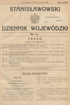 Stanisławowski Dziennik Wojewódzki. 1938, nr 9