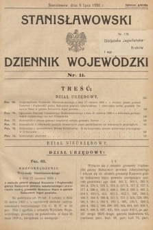 Stanisławowski Dziennik Wojewódzki. 1938, nr 11