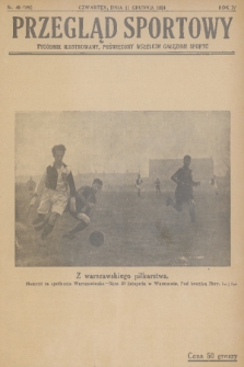 Przegląd Sportowy : tygodnik ilustrowany, poświęcony wszelkim gałęziom sportu. R. 4, 1924, nr 49