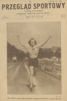 Przegląd Sportowy : tygodnik ilustrowany poświęcony wszelkim gałęziom sportu. R. 5, 1925, nr 20