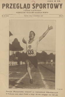 Przegląd Sportowy : tygodnik ilustrowany poświęcony wszelkim gałęziom sportu. R. 5, 1925, nr 33