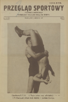 Przegląd Sportowy : tygodnik ilustrowany poświęcony wszelkim gałęziom sportu. R. 5, 1925, nr 48