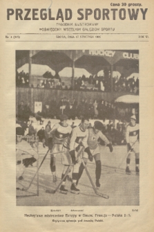 Przegląd Sportowy : tygodnik ilustrowany poświęcony wszelkim gałęziom sportu. R. 6, 1926, nr 4