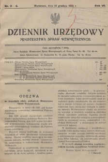 Dziennik Urzędowy Ministerstwa Spraw Wewnętrznych. 1924, nr 2-6