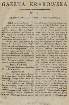 Gazeta Krakowska. 1811, nr 4