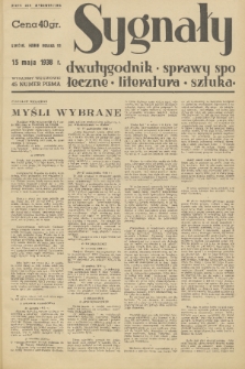 Sygnały : sprawy społeczne, literatura, sztuka. R. 5, 1938, nr 45