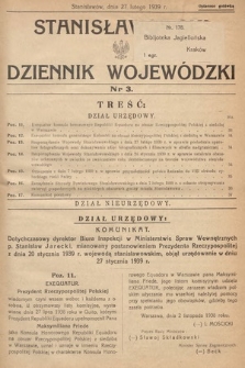 Stanisławowski Dziennik Wojewódzki. 1939, nr 3