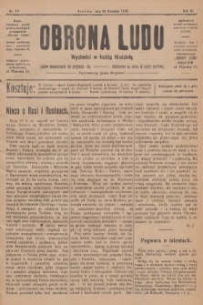 Obrona Ludu. R.12, 1909, nr 17