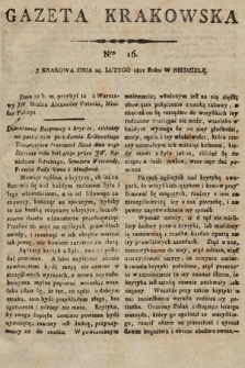 Gazeta Krakowska. 1811, nr 16