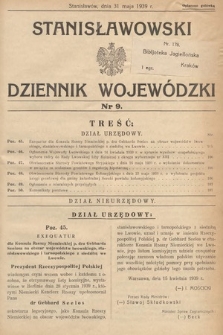 Stanisławowski Dziennik Wojewódzki. 1939, nr 9