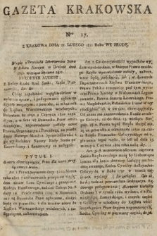 Gazeta Krakowska. 1811, nr 17