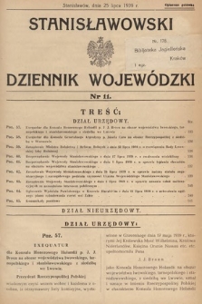 Stanisławowski Dziennik Wojewódzki. 1939, nr 11