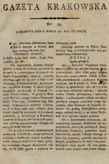 Gazeta Krakowska. 1811, nr 19