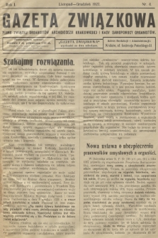 Gazeta Związkowa : pismo Związku Organistów Archidiecezji Krakowskiej i Kasy Samopomocy Organistów. R.1, 1927, nr 4