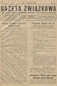 Gazeta Związkowa : pismo Związku Organistów Archidiecezji Krakowskiej i Kasy Samopomocy Organistów. R.3, 1929, nr 3