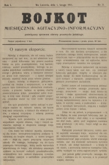 Bojkot : miesięcznik agitacyjno-informacyjny poświęcony sprawom obrony przemysłu polskiego. R.1, 1911, nr 2