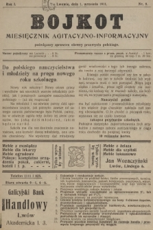 Bojkot : miesięcznik agitacyjno-informacyjny poświęcony sprawom obrony przemysłu polskiego. R.1, 1911, nr 9