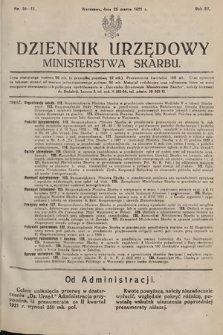 Dziennik Urzędowy Ministerstwa Skarbu. 1921, nr 10-11