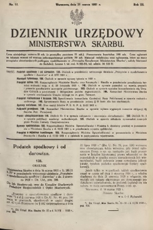 Dziennik Urzędowy Ministerstwa Skarbu. 1921, nr 12