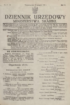 Dziennik Urzędowy Ministerstwa Skarbu. 1921, nr 13-14