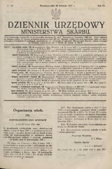 Dziennik Urzędowy Ministerstwa Skarbu. 1921, nr 16