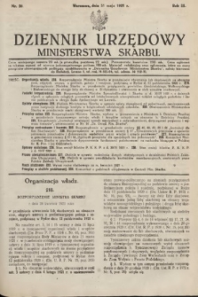 Dziennik Urzędowy Ministerstwa Skarbu. 1921, nr 20