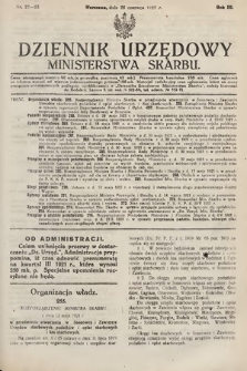 Dziennik Urzędowy Ministerstwa Skarbu. 1921, nr 22-23