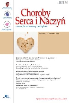 Choroby Serca i Naczyń : czasopismo lekarzy praktyków. T. 18, 2021, nr 4