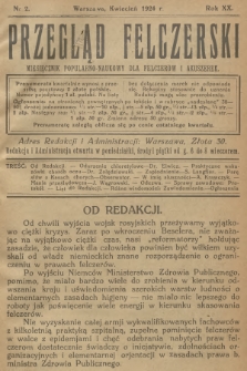 Przegląd Felczerski : miesięcznik popularno-naukowy dla felczerów i akuszerek. R.20, 1924, № 2