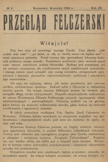 Przegląd Felczerski. R.20, 1924, № 9