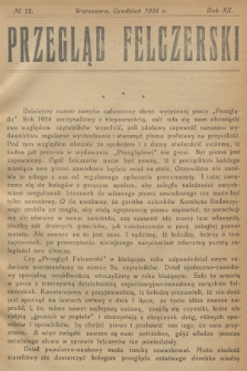 Przegląd Felczerski. R.20, 1924, № 12