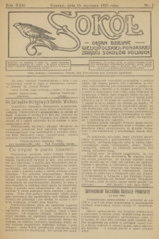 Sokół : organ Dzielnic Wielkopolskiej i Pomorskiej Związku Sokołów Polskich. R.22, 1923, nr 2