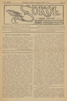 Sokół : organ Dzielnic Wielkopolskiej i Pomorskiej Związku Sokołów Polskich. R.22, 1923, nr 5