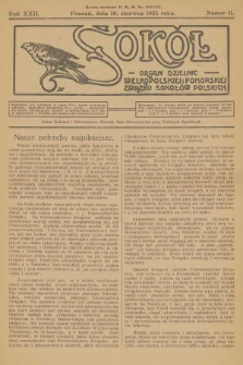 Sokół : organ Dzielnic Wielkopolskiej i Pomorskiej Związku Sokołów Polskich. R.22, 1923, nr 11