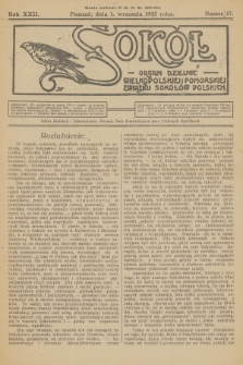 Sokół : organ Dzielnic Wielkopolskiej i Pomorskiej Związku Sokołów Polskich. R.22, 1923, nr 17