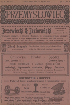 Przemysłowiec : tygodnik popularny dla spraw techniki i przemysłu. R.5, 1907, nr 3
