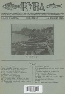 Ryba : pismo poświęcone zagadnieniom praktycznego rybactwa oraz spożycia ryb. 1928, Numer okazowy