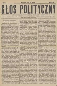 Głos Polityczny. R.1, 1885, nr 12