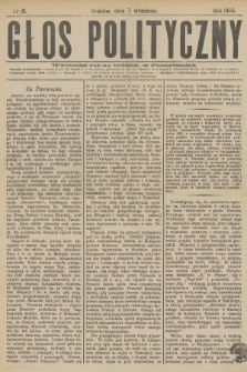 Głos Polityczny. R.1, 1885, nr 19
