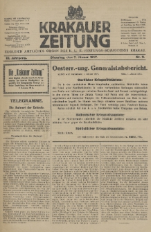 Krakauer Zeitung : zugleich amtliches Organ des K. U. K. Festungs-Kommandos. 1917, nr 2