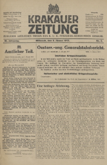 Krakauer Zeitung : zugleich amtliches Organ des K. U. K. Festungs-Kommandos. 1917, nr 3