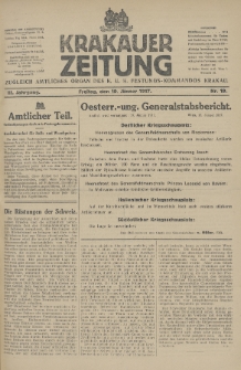 Krakauer Zeitung : zugleich amtliches Organ des K. U. K. Festungs-Kommandos. 1917, nr 19
