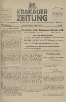 Krakauer Zeitung : zugleich amtliches Organ des K. U. K. Festungs-Kommandos. 1917, nr 27
