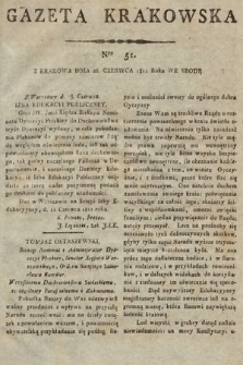 Gazeta Krakowska. 1811, nr 51