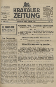 Krakauer Zeitung : zugleich amtliches Organ des K. U. K. Festungs-Kommandos. 1917, nr 38